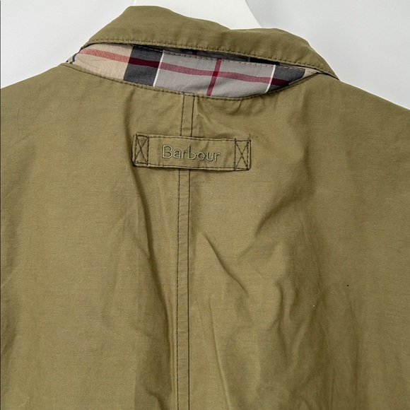 BARBOUR SANDER MEN’S DRESS TARTAN KHAKI GREEN JACKET LARGE - Picture 8 of 15